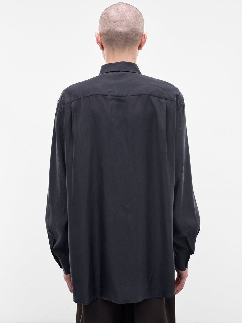Black Relaxed Button-Up Shirt (ST-1459-BLACK)