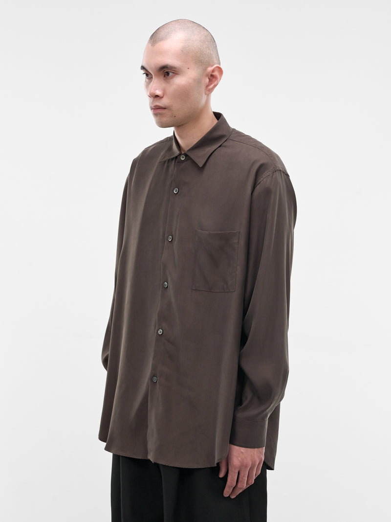 Brown Relaxed Button-Up Shirt (ST-1459-DARK-BROWN)
