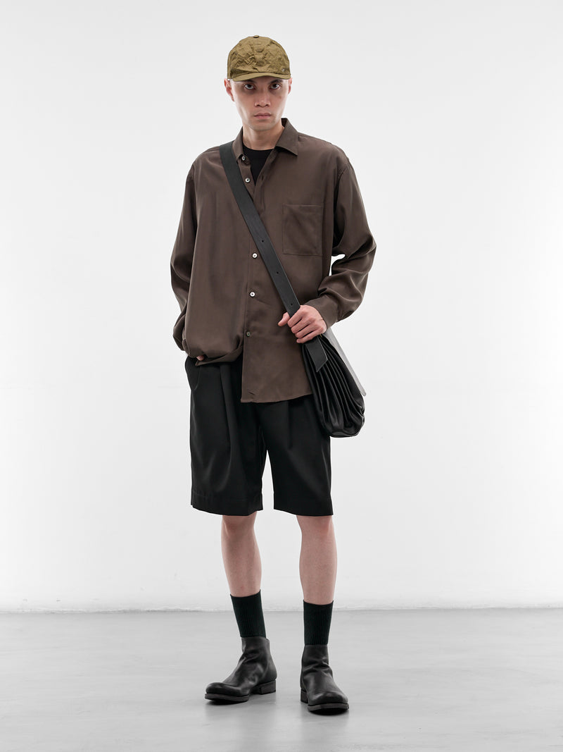 Brown Relaxed Button-Up Shirt (ST-1459-DARK-BROWN)