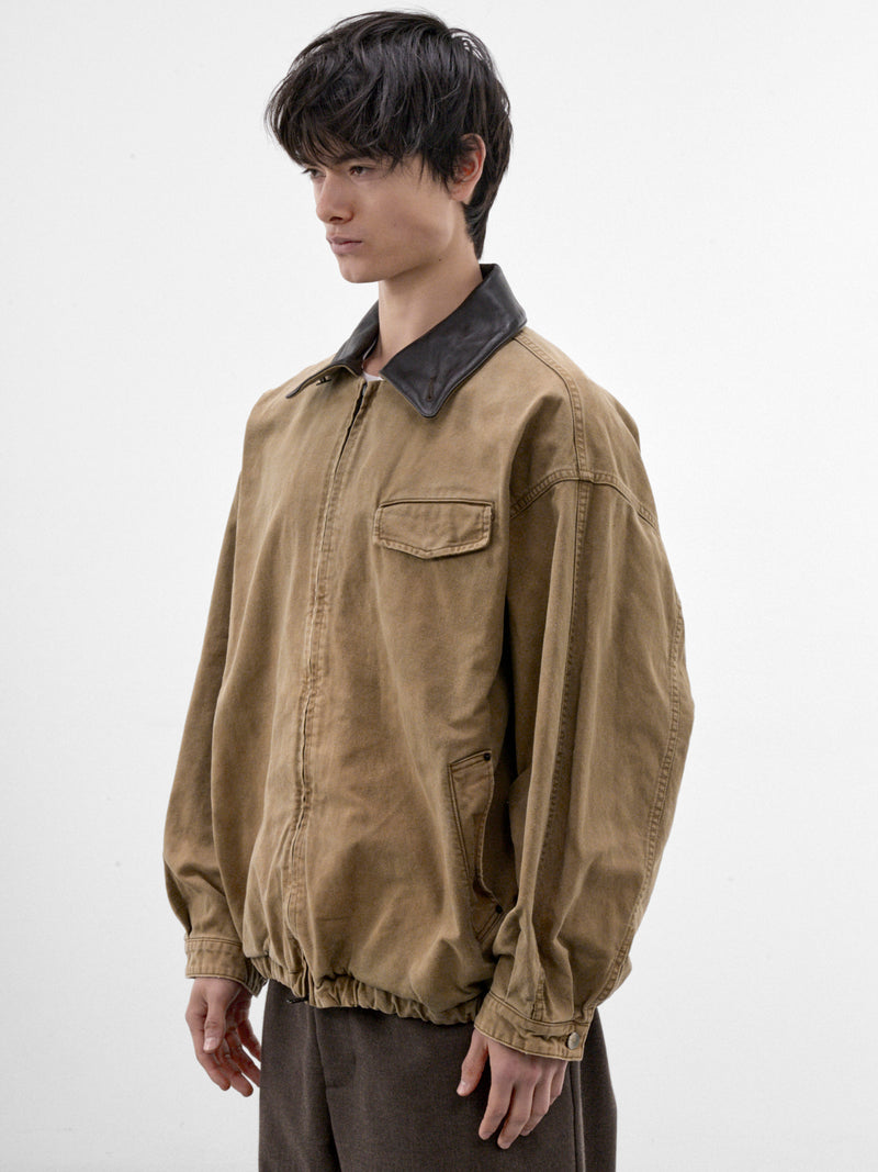 Khaki Whipcord Zip Jacket (ST-1578-KHAKI)