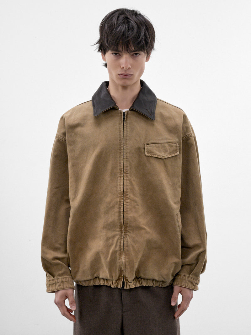 Khaki Whipcord Zip Jacket (ST-1578-KHAKI)