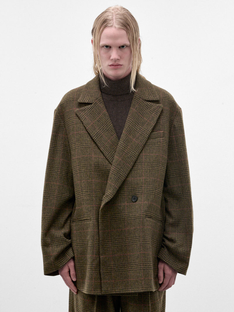 Wool Tweed Check Oversized Blazer (ST-1586-TWEED-CHECK)
