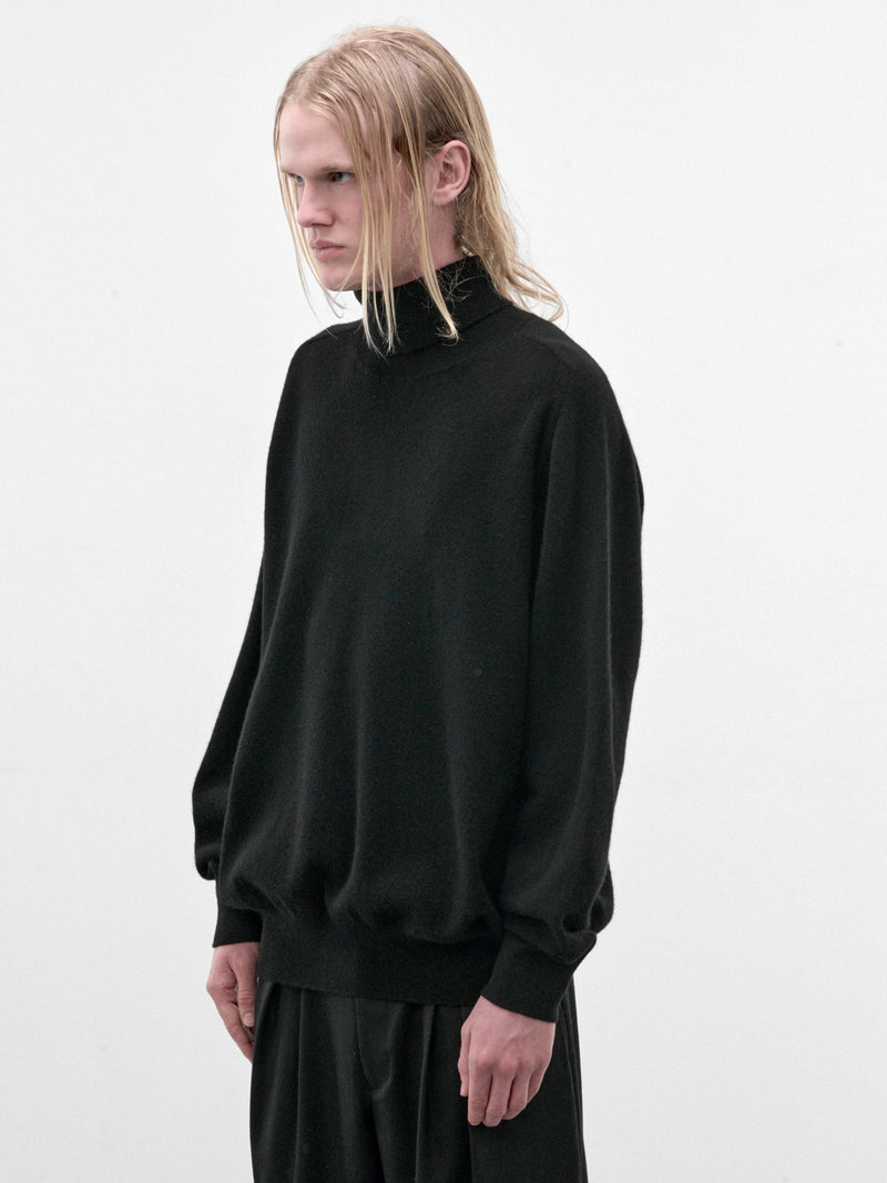 Black Wool Turtleneck Sweater (ST-1635-BLACK)
