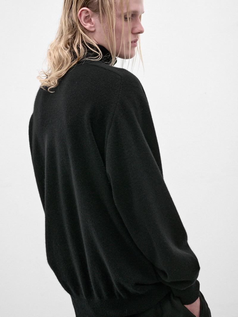 Black Wool Turtleneck Sweater (ST-1635-BLACK)