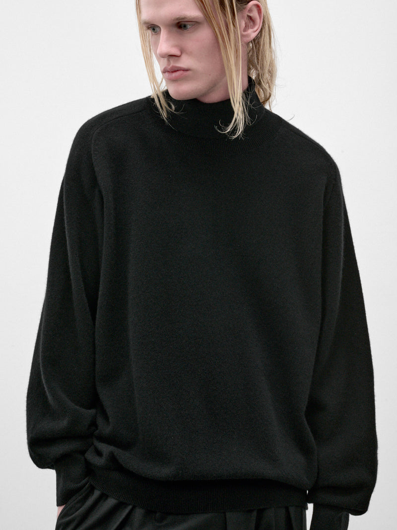 Black Wool Turtleneck Sweater (ST-1635-BLACK)