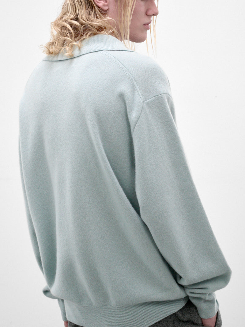 Green Wool Skipper Sweater (ST-1636-SAX-LIGHT-GREEN)