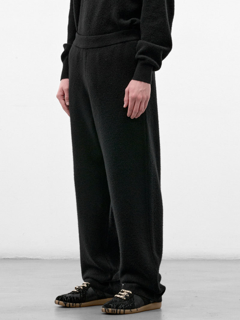 Black Wool Knit Easy Trousers (ST-1641-BLACK)