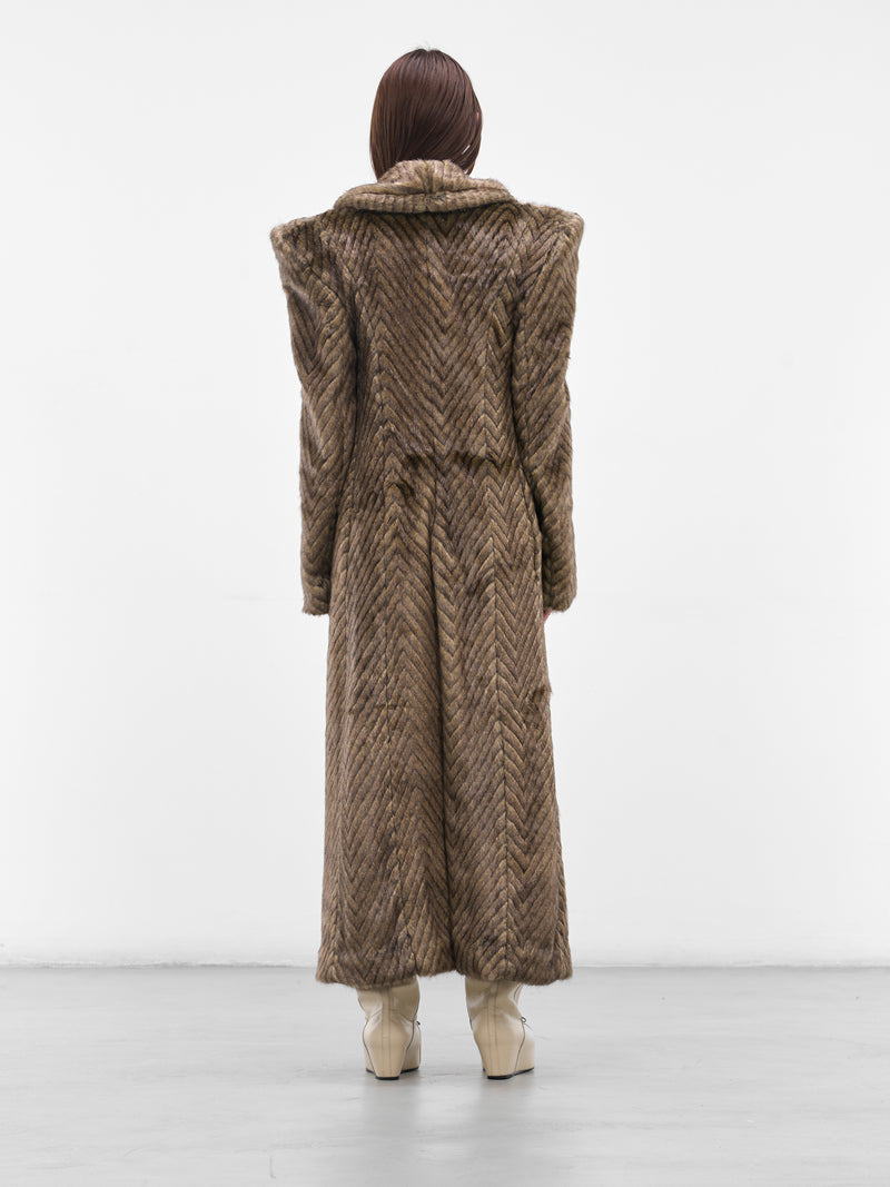 Brown 'St Moritz' Fur Coat (ST-MORITZ-FUR-BROWN)