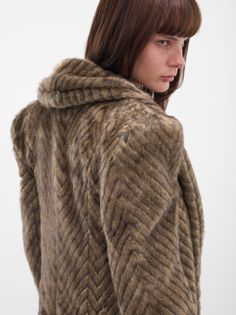 Brown 'St Moritz' Fur Coat (ST-MORITZ-FUR-BROWN)