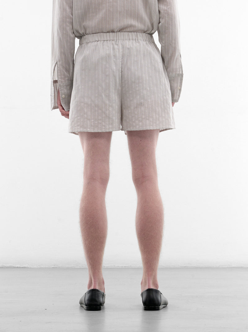 Gray Cotton Striped Boxer Shorts (ST001-M-CO0023-GREY)
