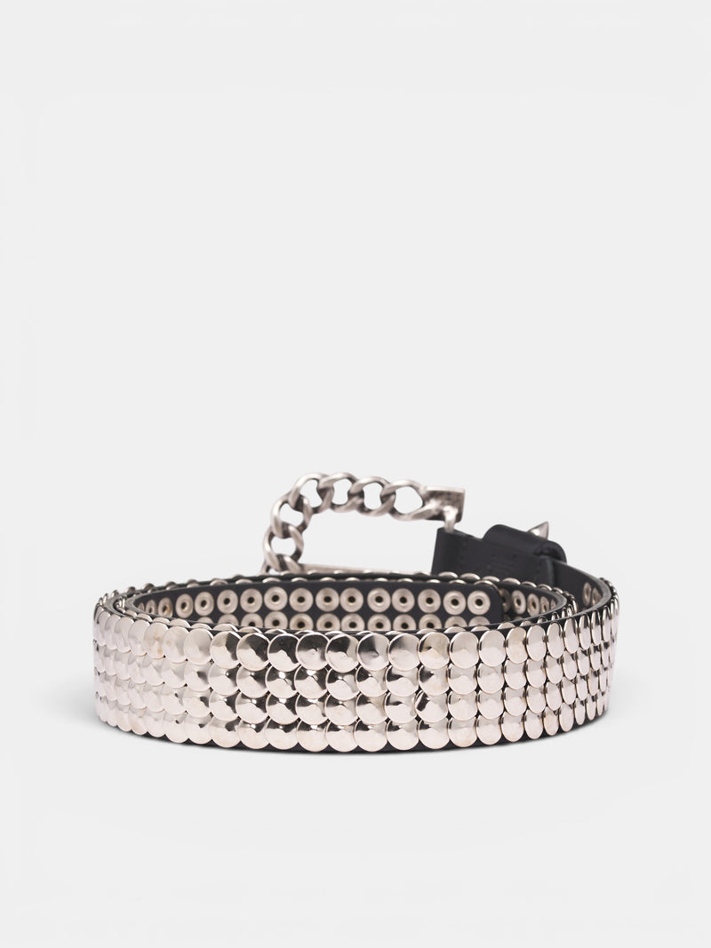 Studded Chain Buckle Belt (STUDDED-BELT-WITH-CHAIN-BUCKLE)