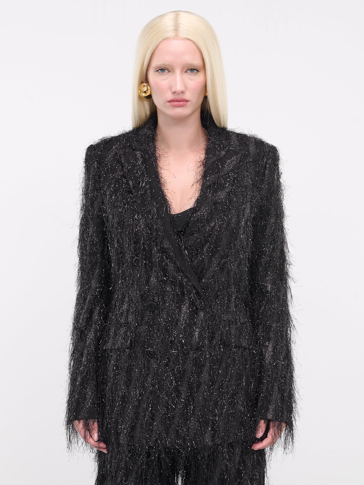 Lurex Blazer (SWT400-FC005-BLACK)