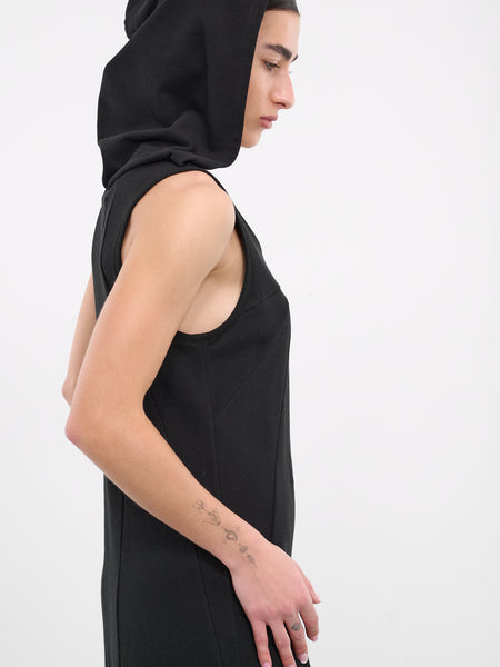 hooded black dress SYNECDOCHE