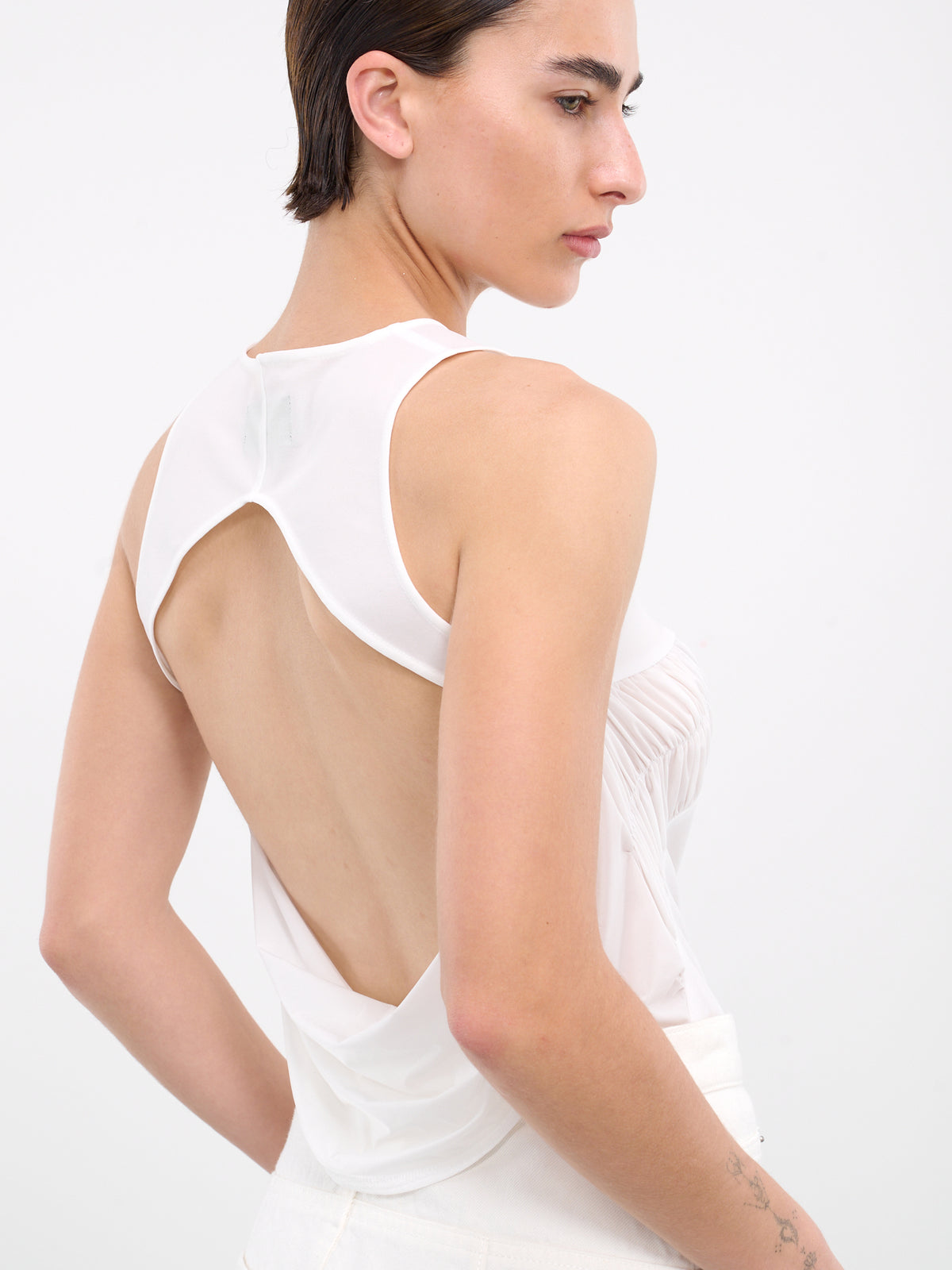 Pleated Tank (SY-T27-WHITE)