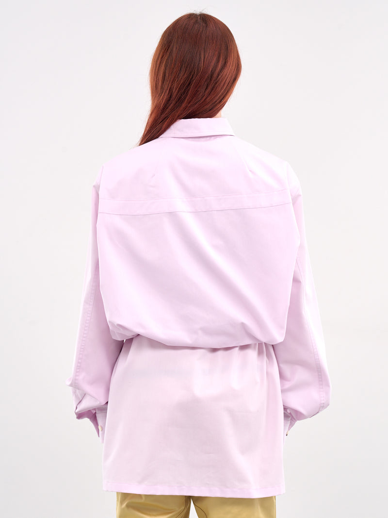 Drawstring Waist Military Shirt (SY-T43-PINK)