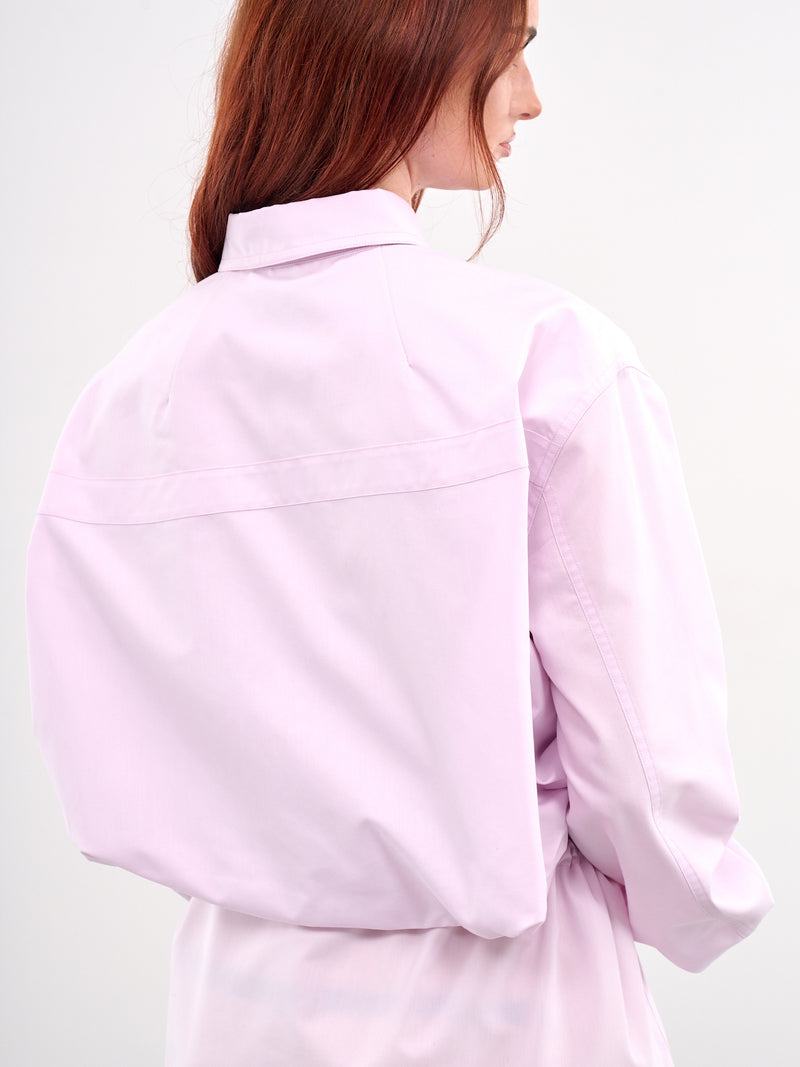 Drawstring Waist Military Shirt (SY-T43-PINK)