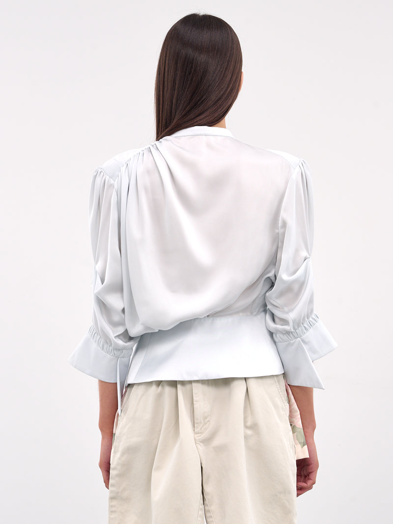 Twisted Blouse (T002-BABY-BLUE)