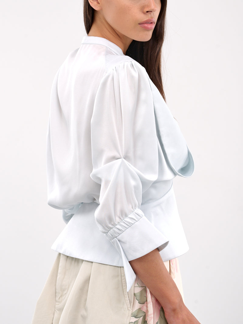 Twisted Blouse (T002-BABY-BLUE)