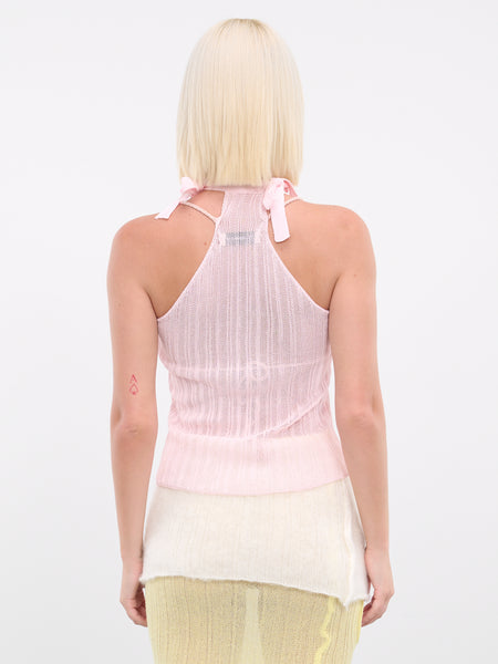 Sheer Knit Top (T0202-PINK) Sheer Knit Top (T0202-PINK)