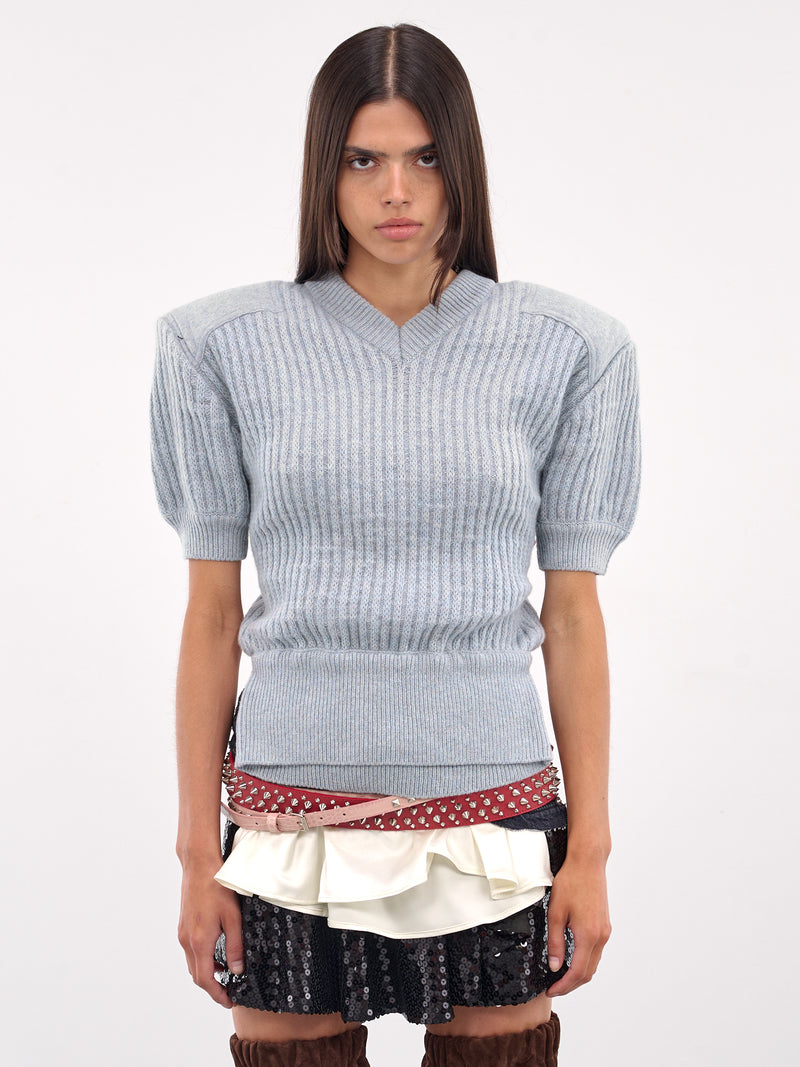 Display Army Sweater Cap Sleeve (T026-BABY-BLUE)