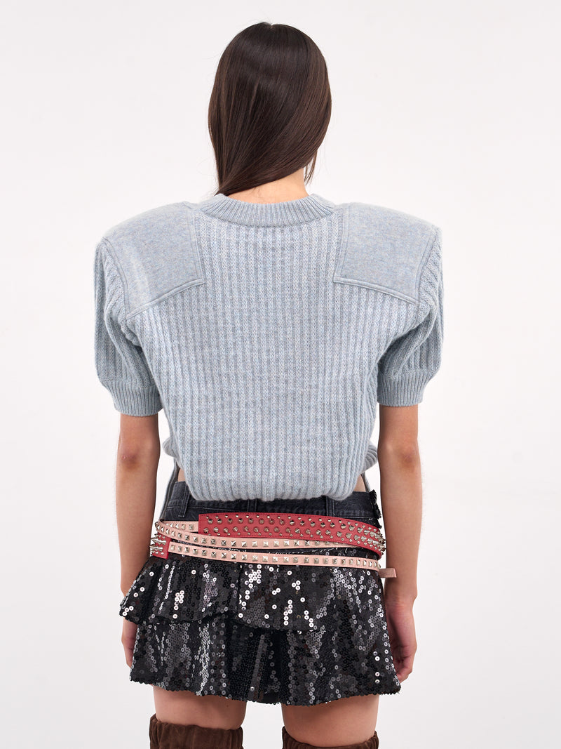 Display Army Sweater Cap Sleeve (T026-BABY-BLUE)