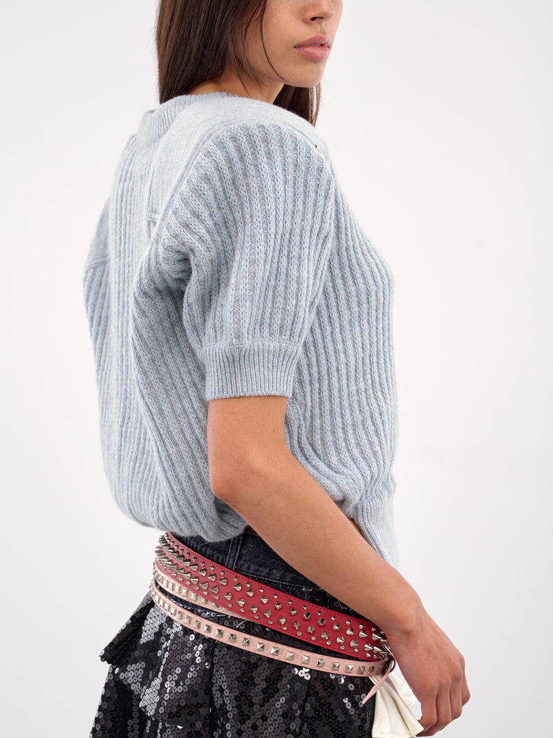 Display Army Sweater Cap Sleeve (T026-BABY-BLUE)