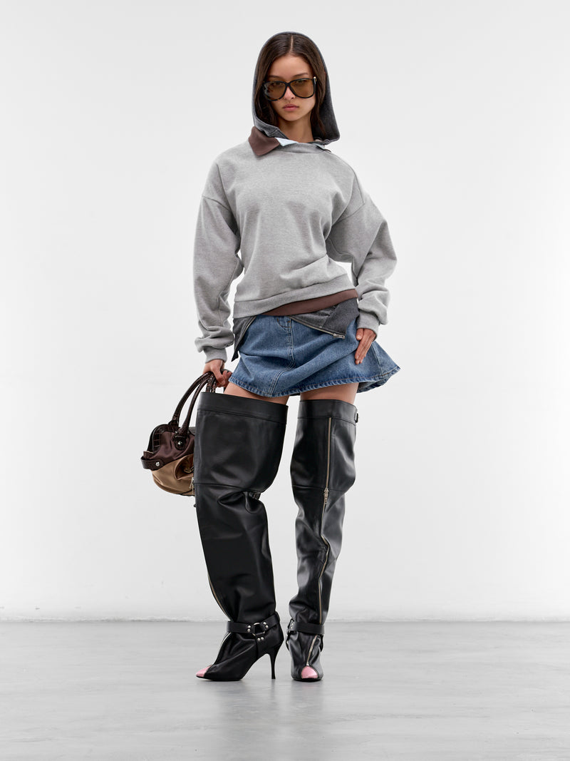 August Barron Layered Sweatshirt | H.Lorenzo - styled