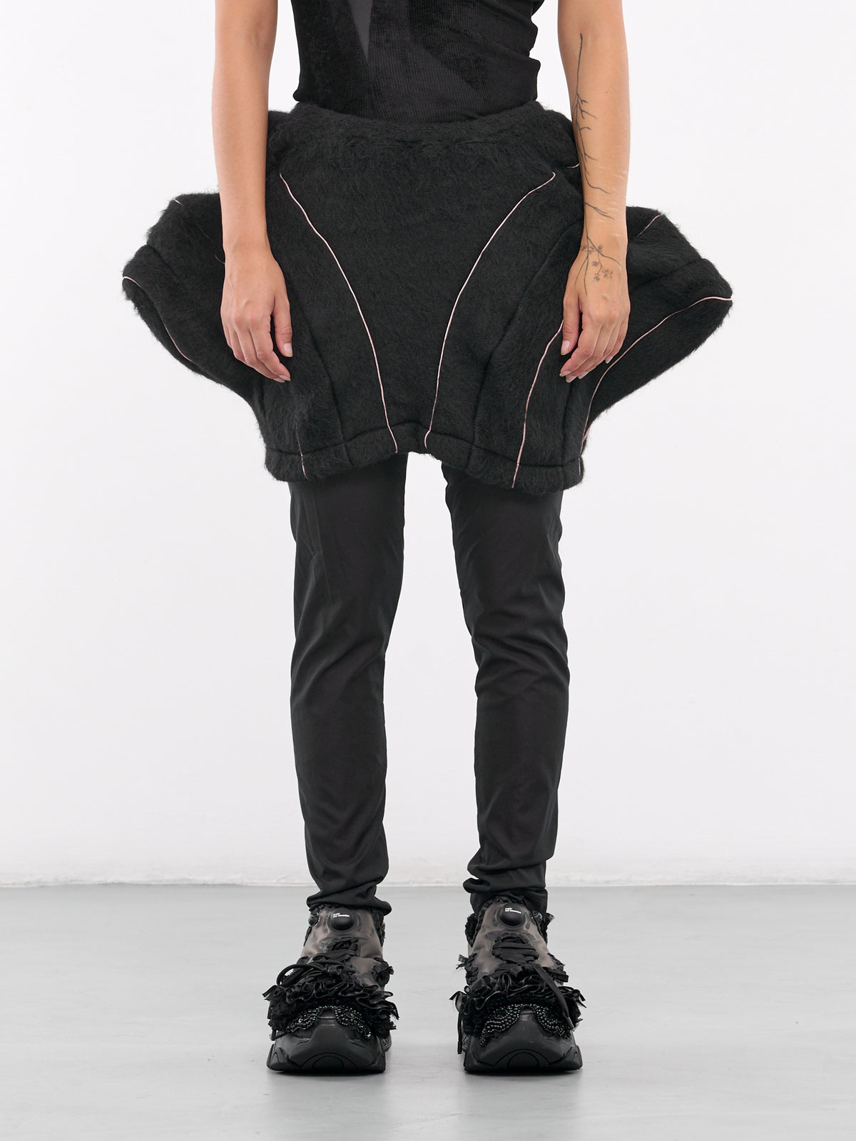 Black Layered Hawkbill Trousers (T06-14-MIST-BLACK)