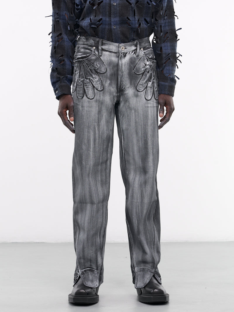 Petal Gloves Trousers (T10-PAINTED-WHITE)