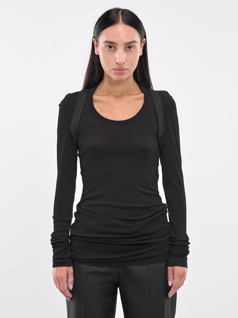 Sheer Rib Flat Top (T37-BLACK)