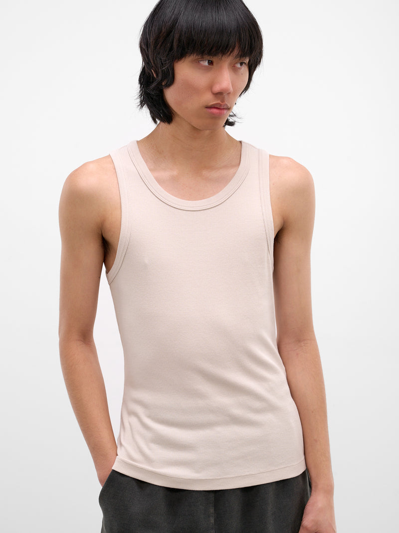 Off-White Rib-Knit Cotton Tank Top (TA01111-OFF-WHITE)