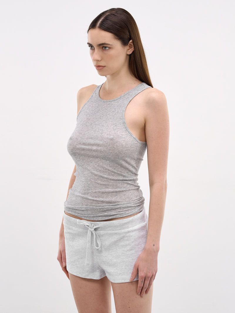 Gray Cotton Racerback Tank Top (TA01908-GREY-MARLE)
