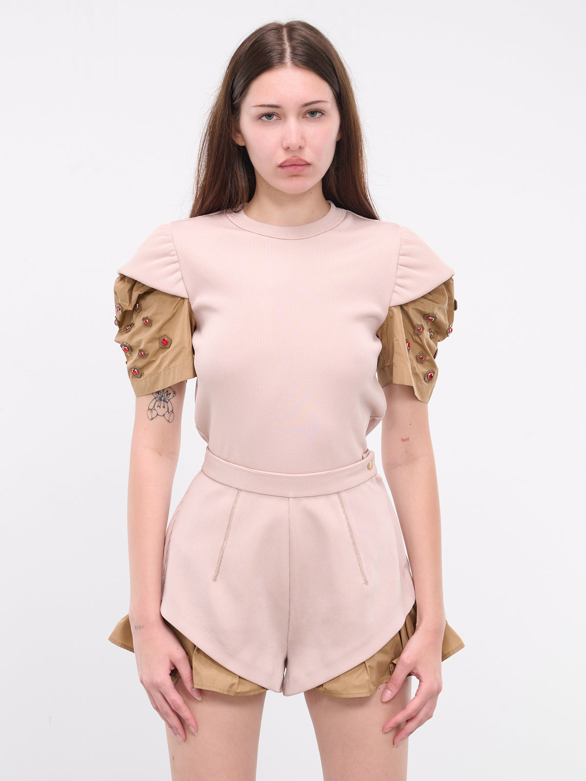 Rib Jersey Top (TA241-JT056-E-BEIGE)