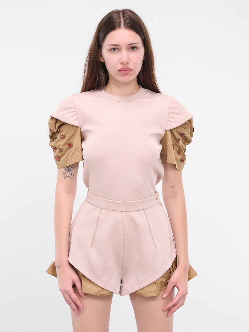 Rib Jersey Top (TA241-JT056-E-BEIGE)