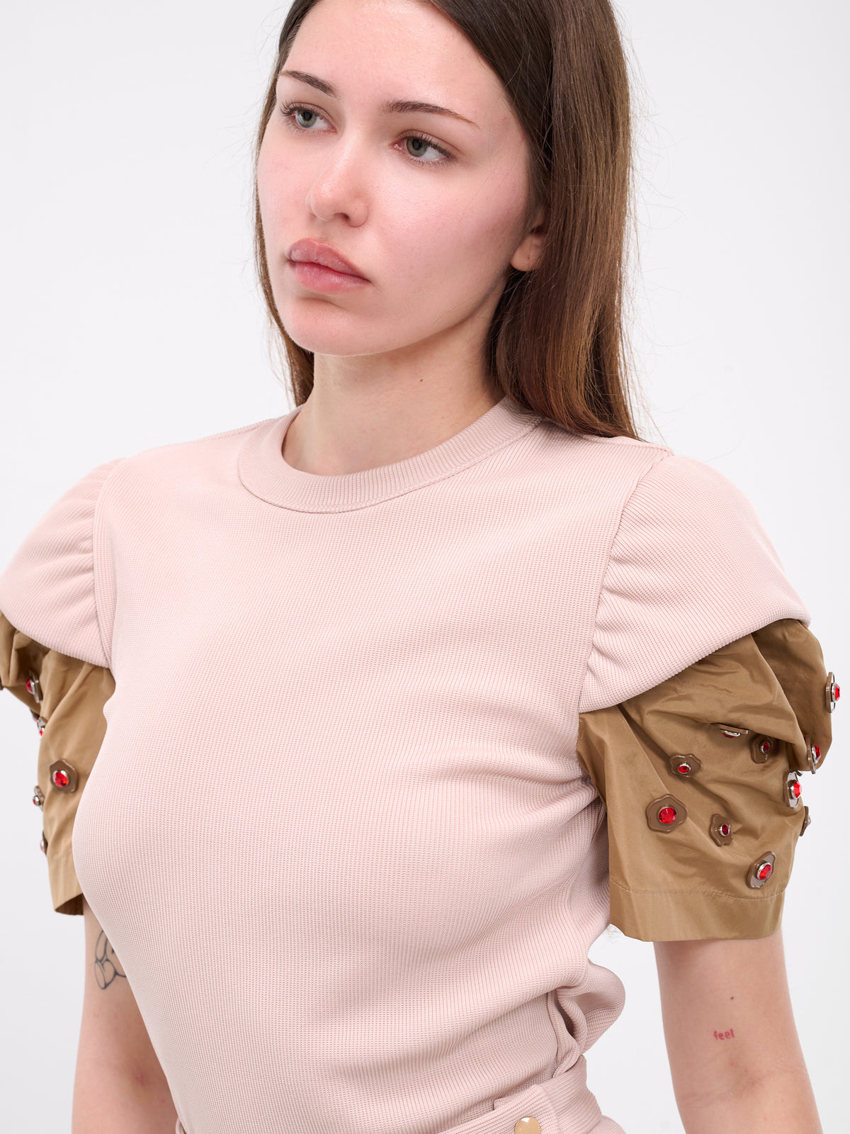 Rib Jersey Top (TA241-JT056-E-BEIGE)