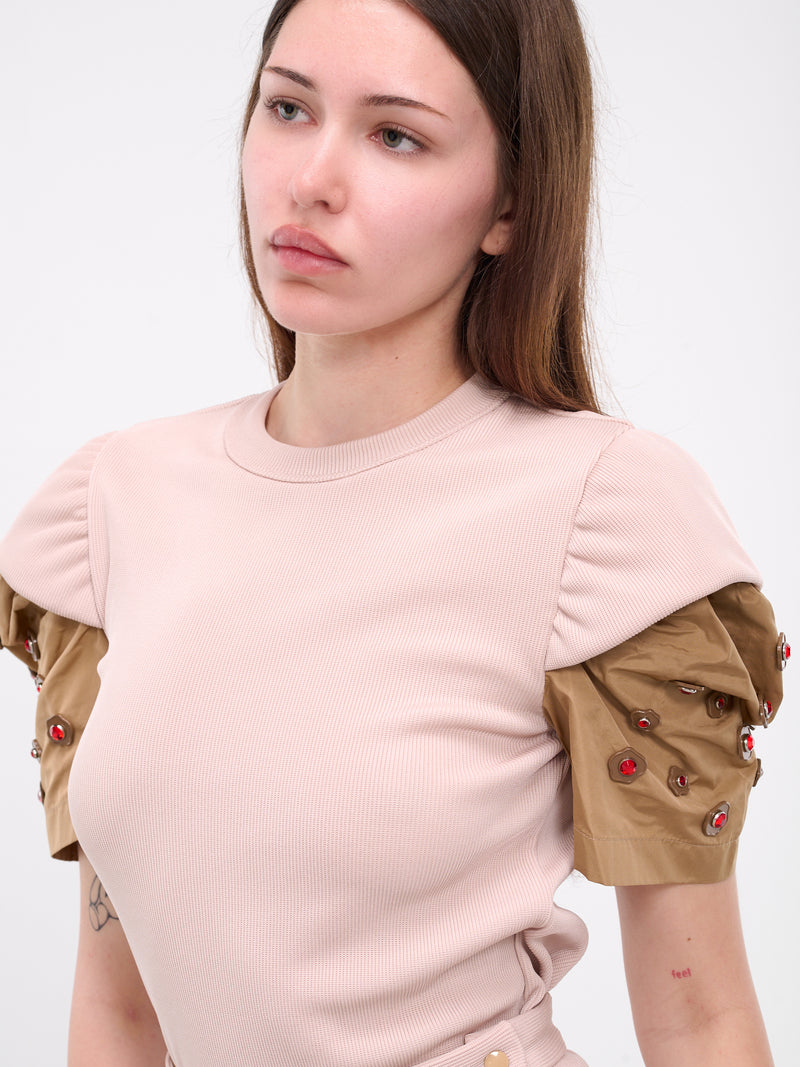 Rib Jersey Top (TA241-JT056-E-BEIGE)