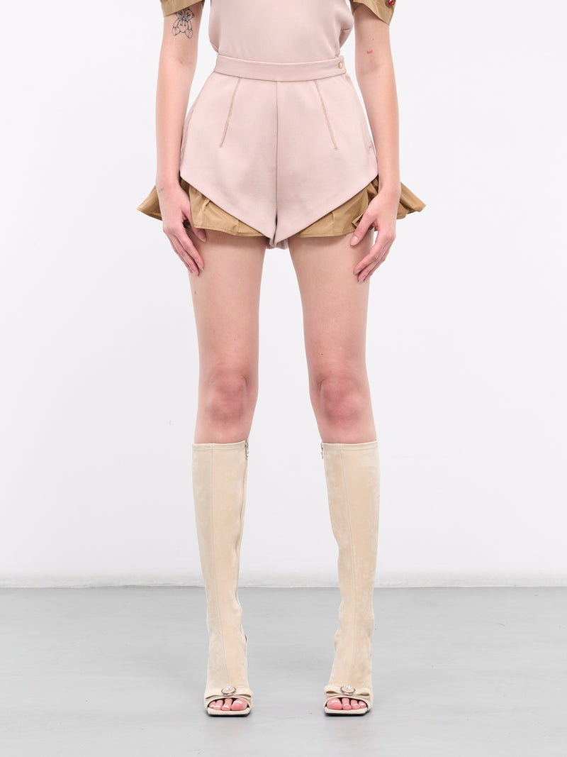 Exposed Lining Shorts (TA241-JF057-E-BEIGE)