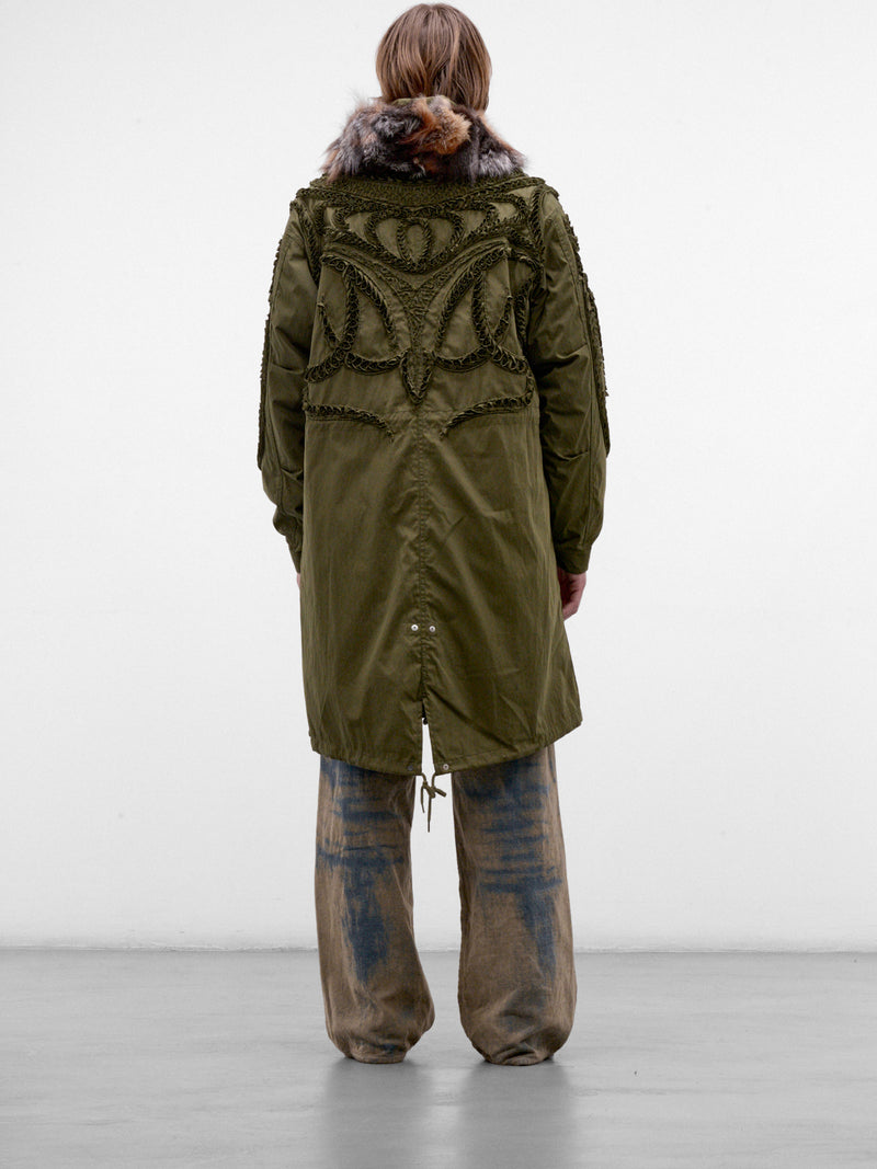 Khaki Cotton-Nylon Fishtail Parka (TA26AW-CO002-KHAKI)