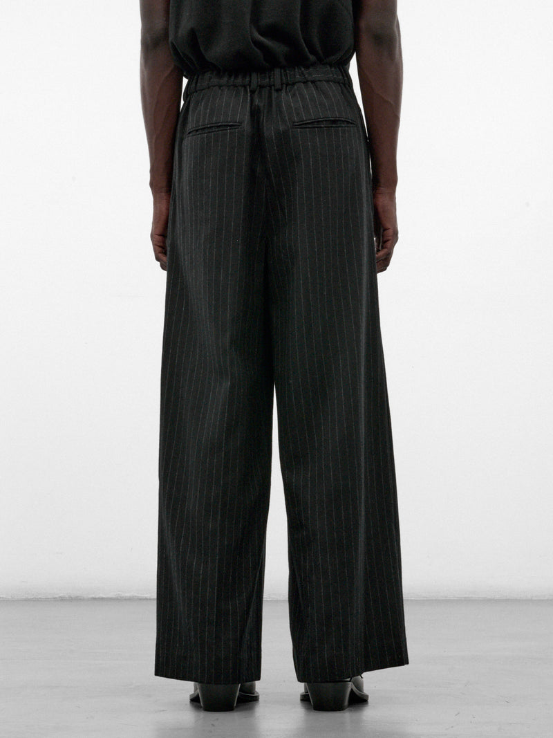 Black Jōmon Relief Wide Trousers (TA26AW-PT063-BLACK)
