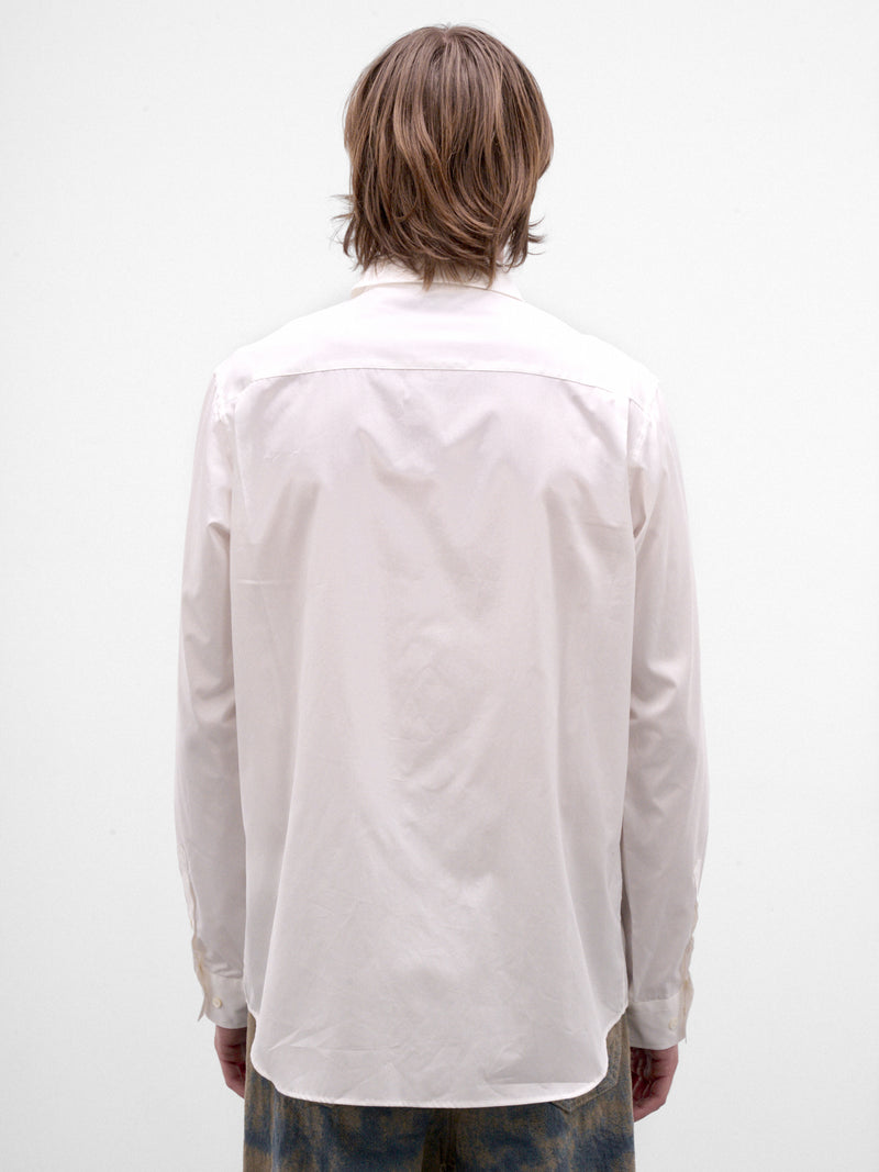 White Cotton Textured Shirt (TA26AW-SH046-WHITE)