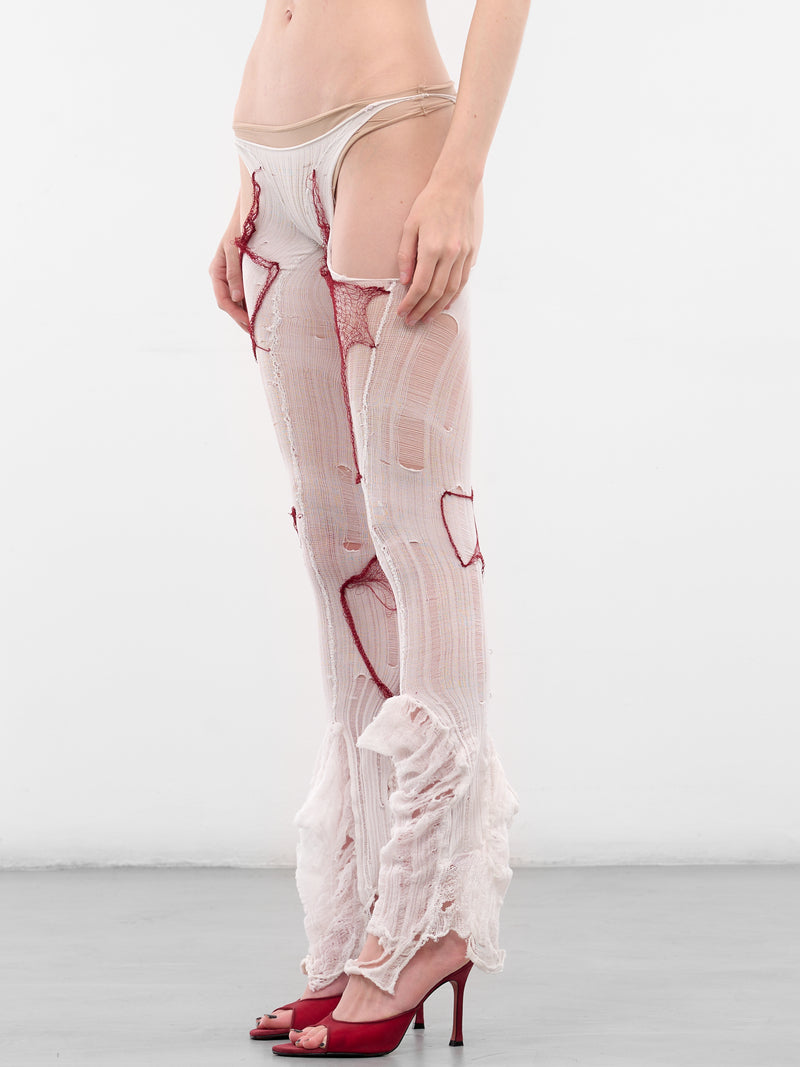 Tapestry Of Blood Distressed Leggings (TAPESTRY-OF-BLOOD-RED)