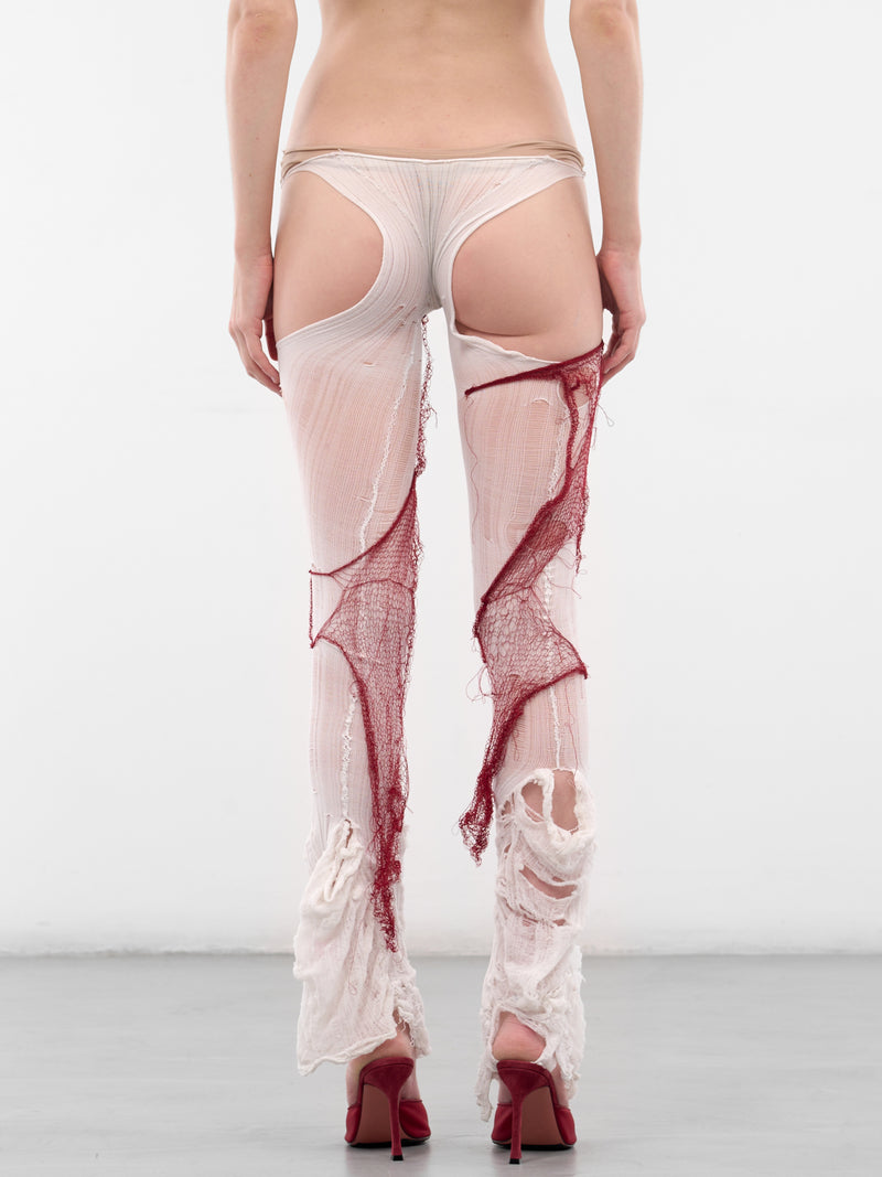 Tapestry Of Blood Distressed Leggings (TAPESTRY-OF-BLOOD-RED)