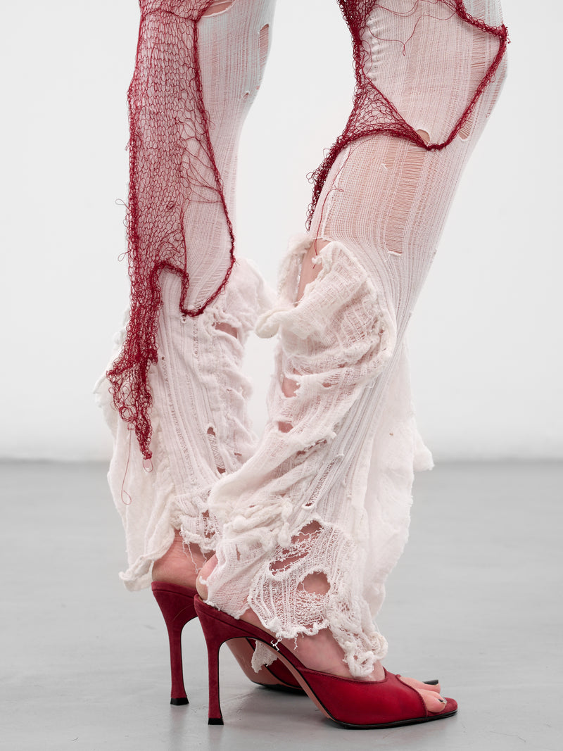 Tapestry Of Blood Distressed Leggings (TAPESTRY-OF-BLOOD-RED)