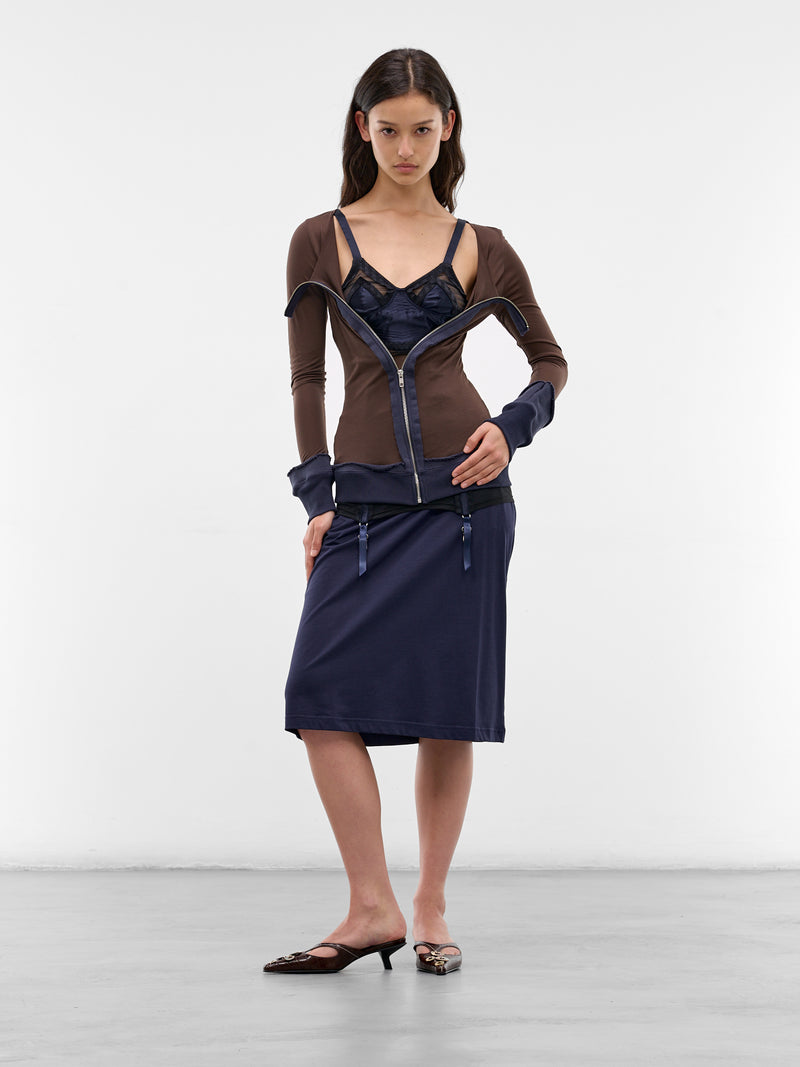 Black Sheer Paneled Tary Top (TARY-BLACK)