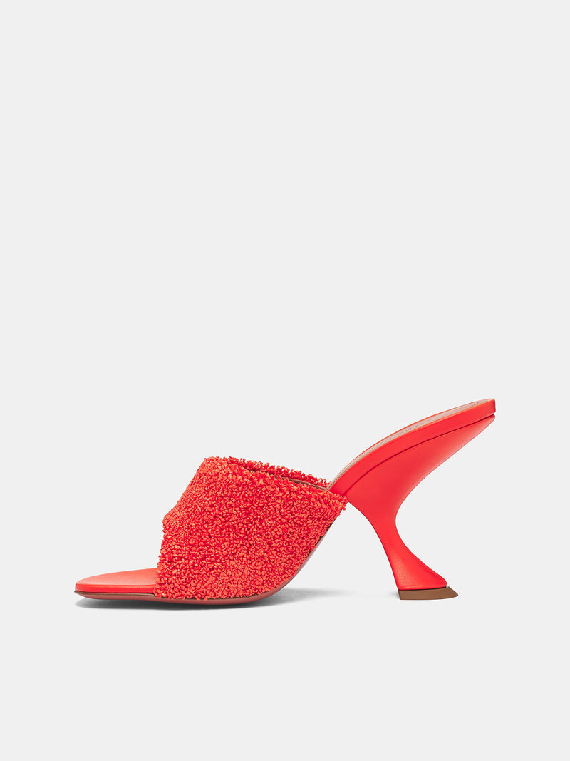 Oragne Raffia Taylor 90 Slippers (TAYLOR-RAFFIA-TANGERINE)