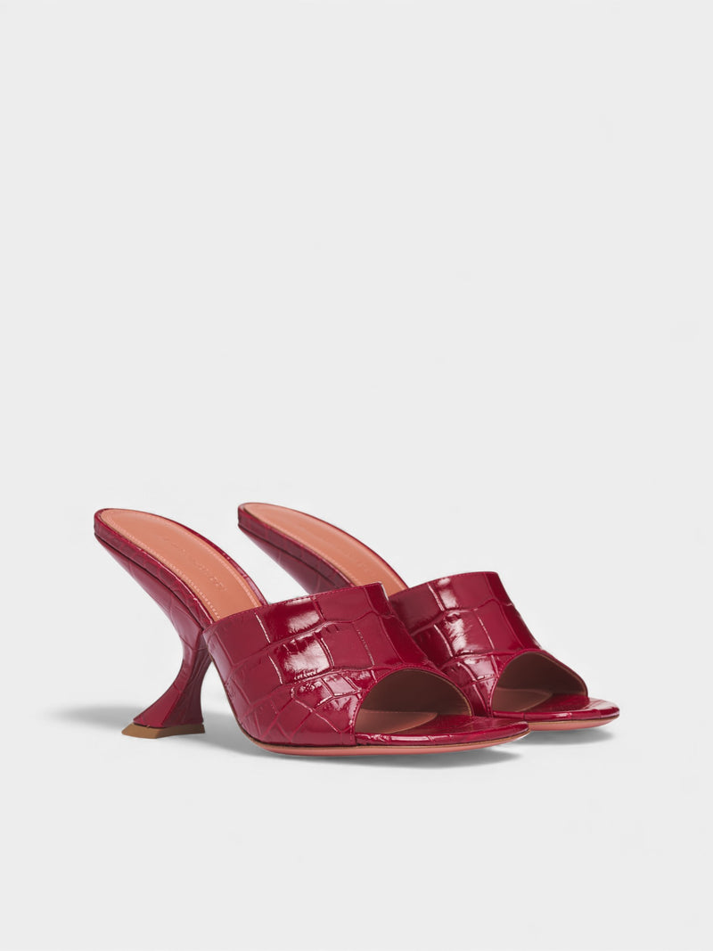 Croc-Embossed Leather Taylor Slippers (TAYLOR-SLIPPER-90-TERRACOTTA-C)