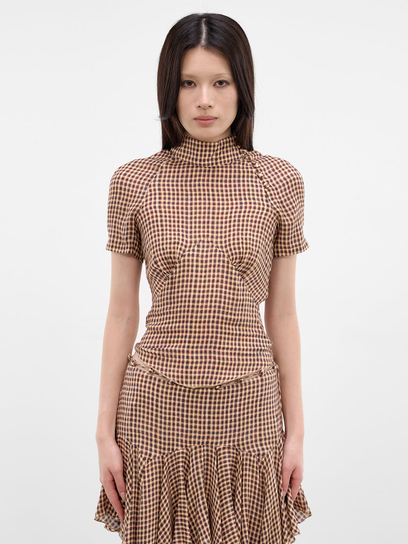 Beige Tess Plaid Top (TESBL0PL-PLAID)