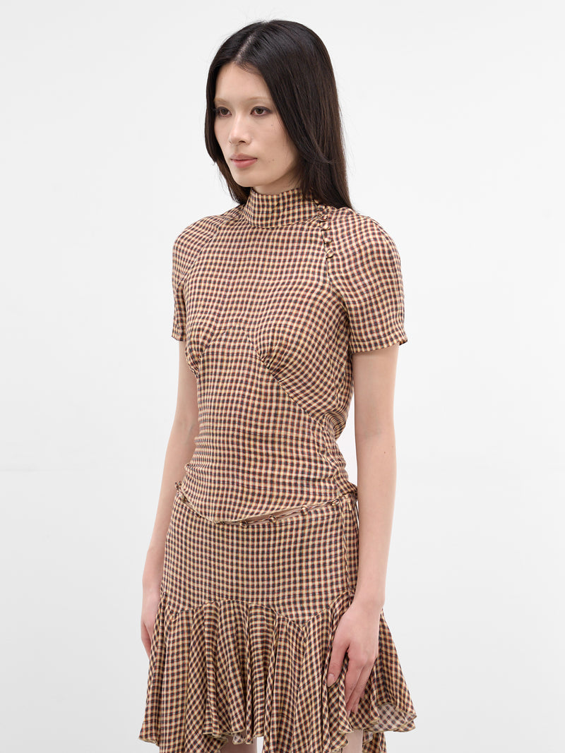 Beige Tess Plaid Top (TESBL0PL-PLAID)