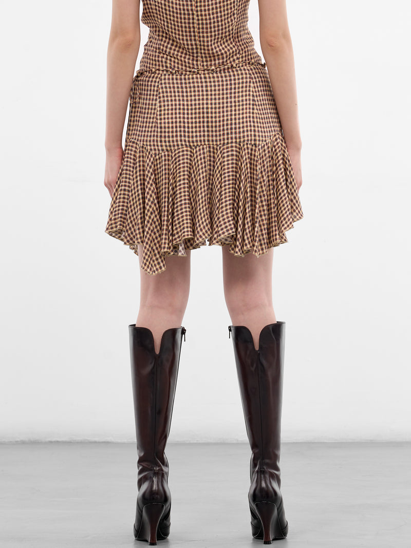 Beige Tess Plaid Mini Skirt (TESSK0PL-PLAID)
