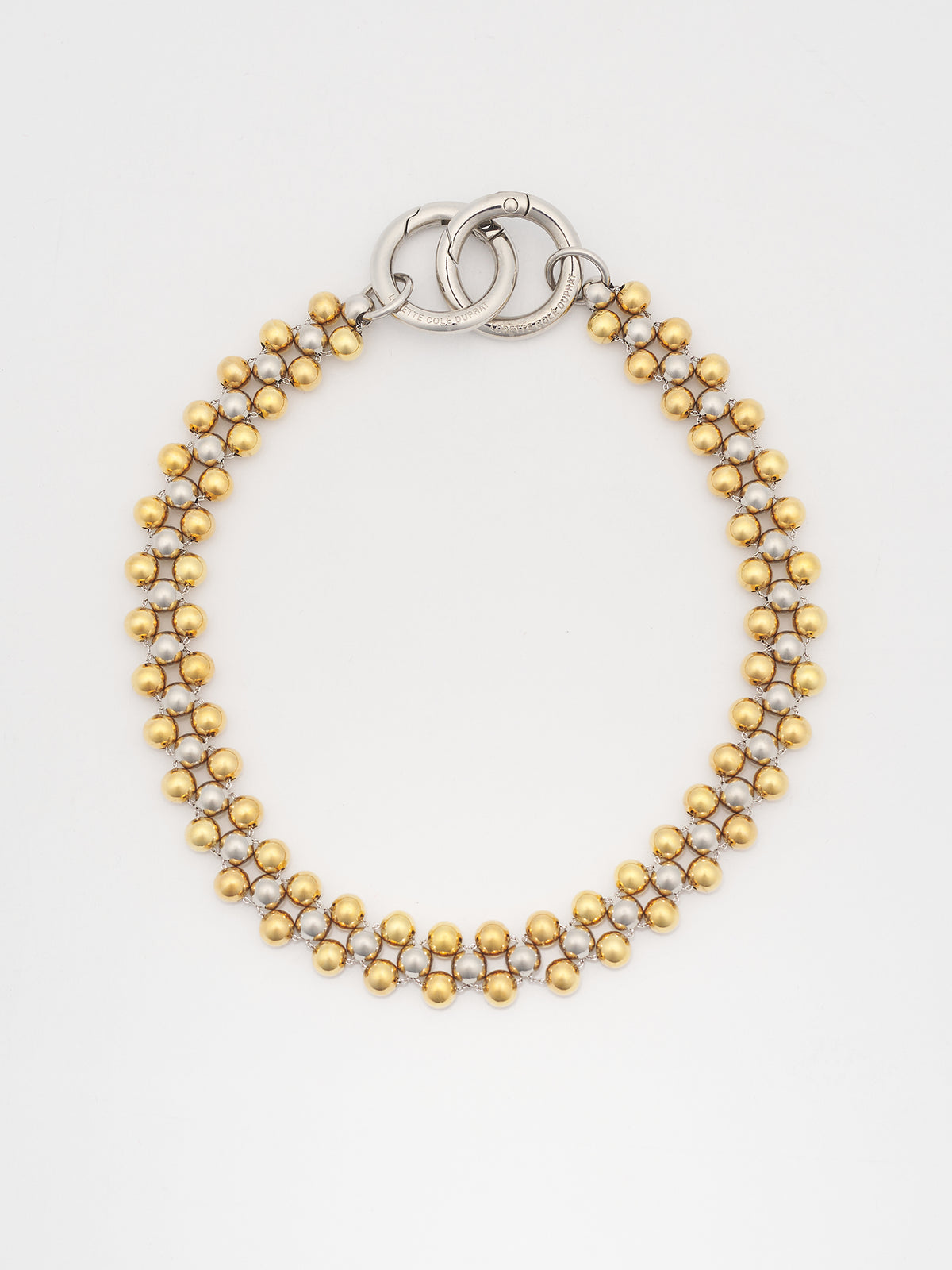 Trinity Choker Necklace (TN-C-GPG-06-SILVER-GOLD)